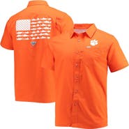 Columbia Men's Columbia PFG Orange Clemson Tigers Slack Tide Camp Button-Up Shirt