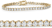 Bliss Diamond 5 Carat TW Round Cut Lab Grown Diamond Tennis Bracelet 14k Gold Lab Grown