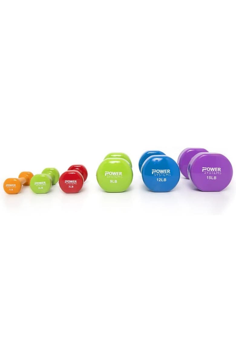 Power system Dumbbells Pair with Non-Slip Grip, Alternate, color, Black