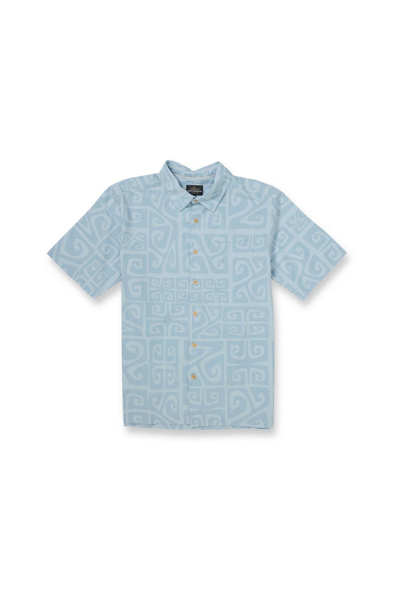 Tiki Beach WM SS Short Sleeve Shirt, Alternate, color, SKYWAY