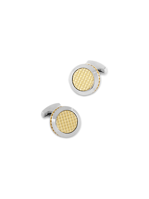 Textured Circle Cufflink