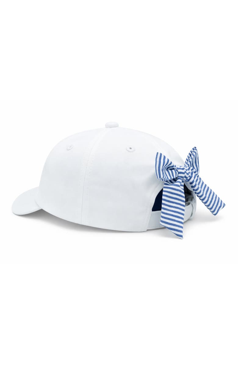 Bits & Bows American Flag Bow Baseball Hat, Alternate, color, White