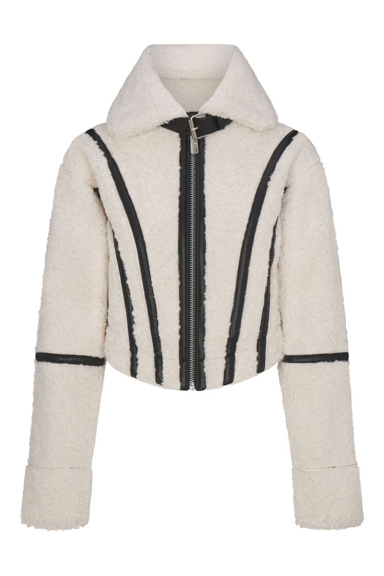 Reversible Faux Shearling Jacket, Alternate, color, CREAM