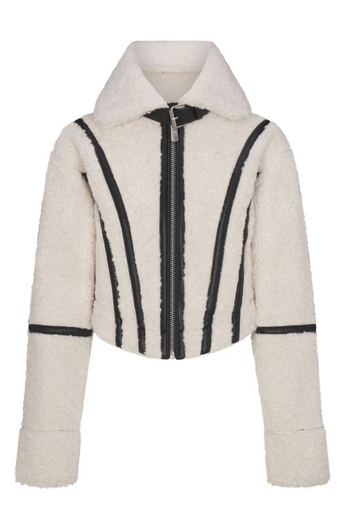 Naked Wardrobe Reversible Faux Shearling Jacket In Multi