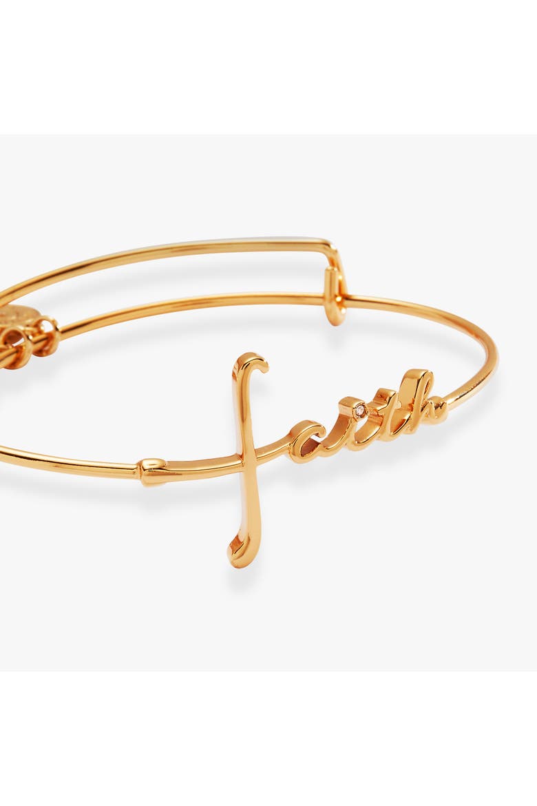 Faith In-Line Bracelet, Main, color, Gold