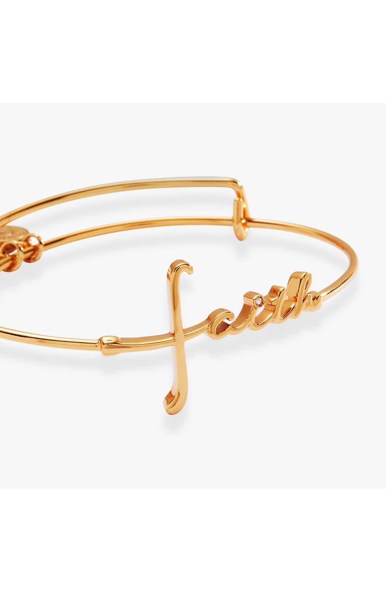 Alex and Ani Faith In-Line Bracelet, Main, color, Gold