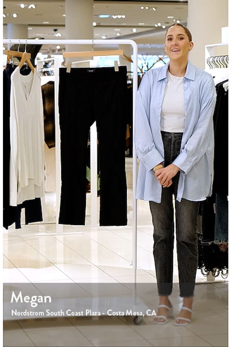 Pull-On Ankle Slim Bootcut Faux Suede Pants video