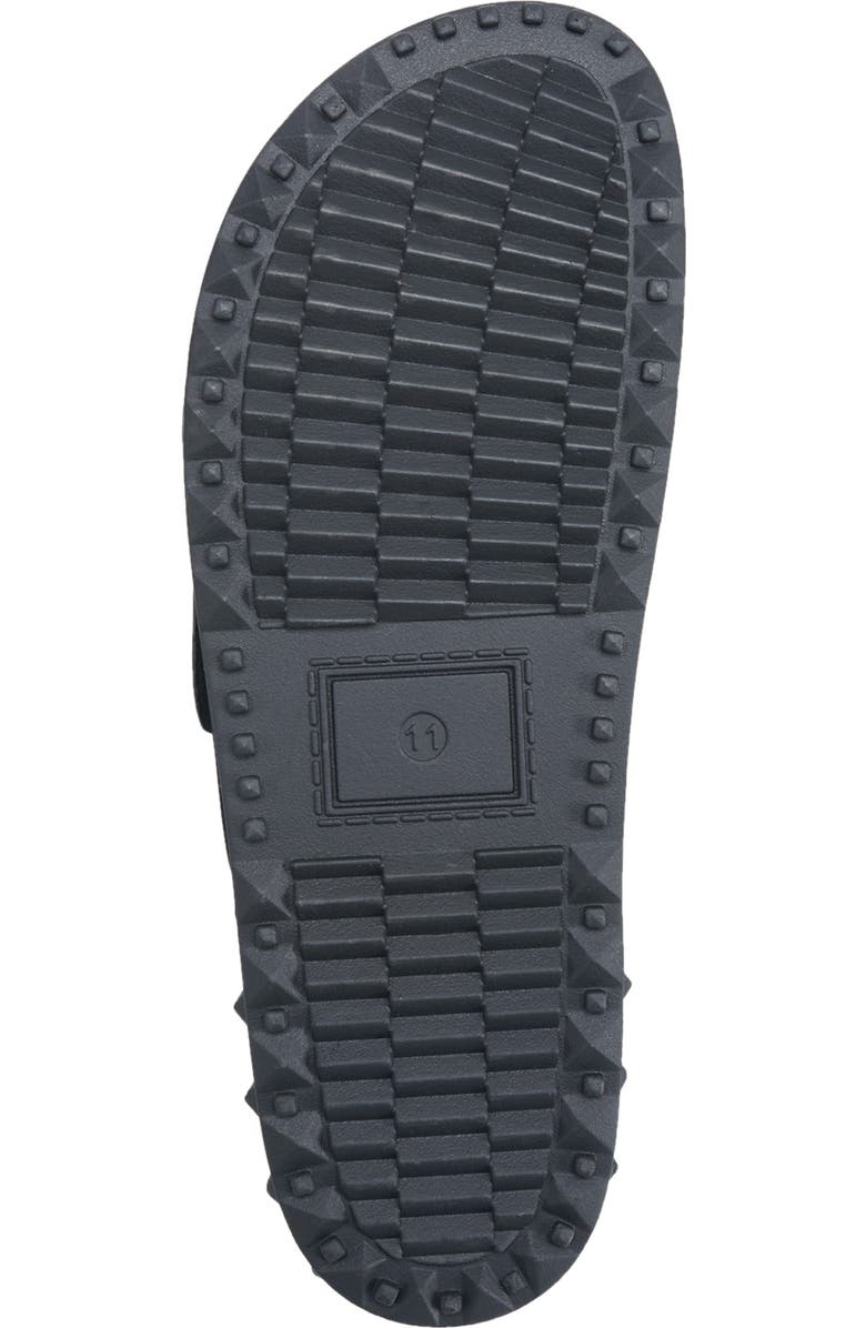 True Religion Cudi Velcro Strap SRS Logo Patch Sandal, Alternate, color, Black