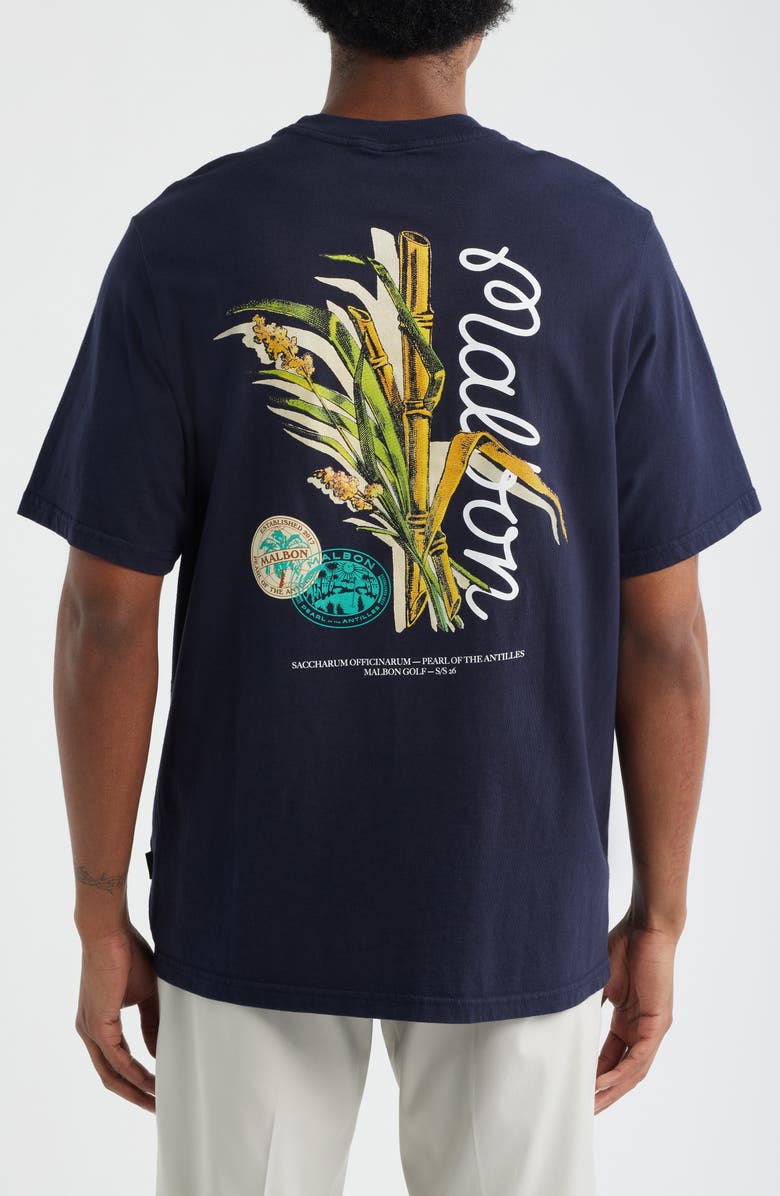 Malbon Golf Bermuda Origin Graphic T-Shirt, Alternate, color, Midnight