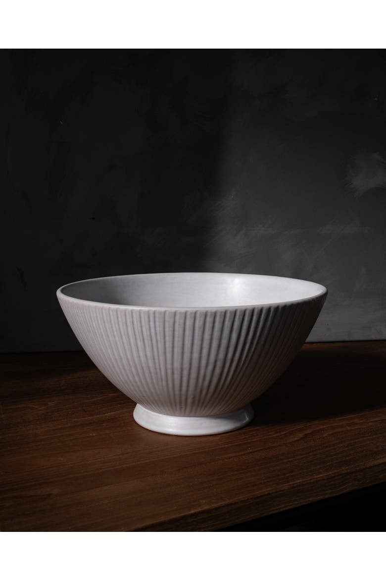 Large Cloud Lines Serving Bowl, Alternate, color, White