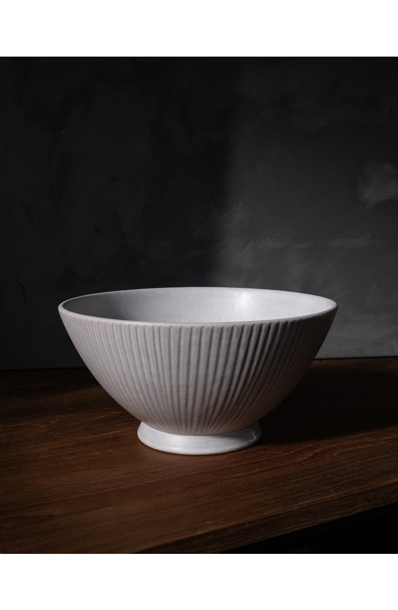 Une Vie Nomade Large Cloud Lines Serving Bowl, Alternate, color, White