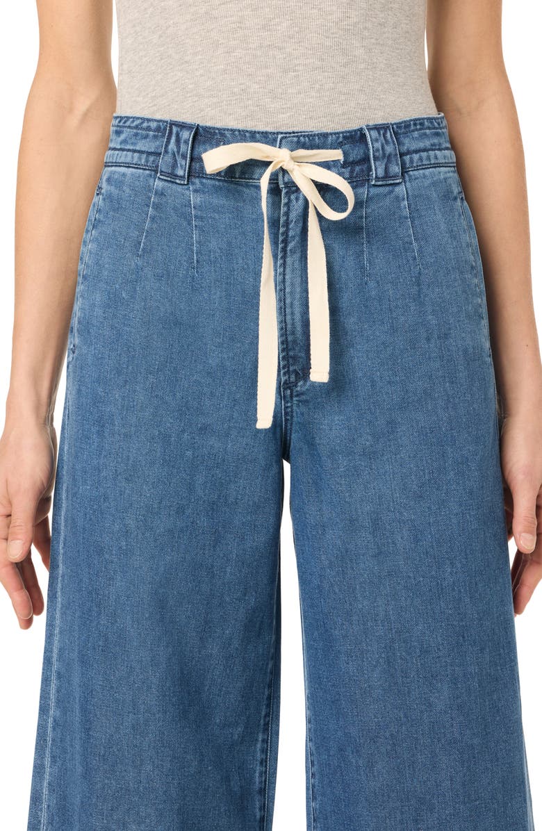 Joe's Tie Front Wide Leg Ankle Crop Trousers, Alternate, color, Mexico