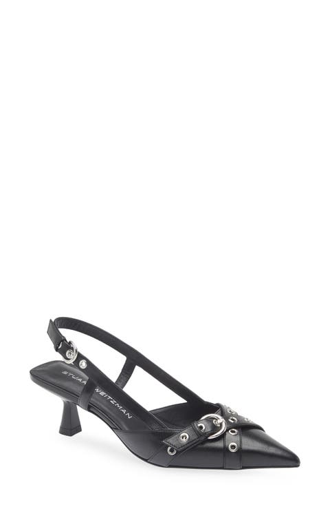 Supermoto Kitten Heel Slingback Pump (Women)