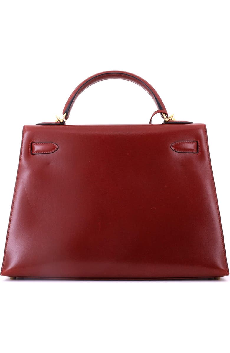 Pre-Owned Hermes Kelly Handbag Red Box Calf with Gold Hardware 32, Alternate, color, Rouge H