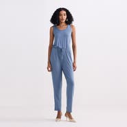 Reistor Relaxed Drawstring Jumpsuit in Blue