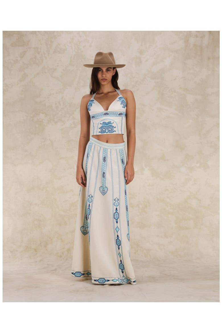 Aura Embroidered Top, Alternate, color, OFF WHITE