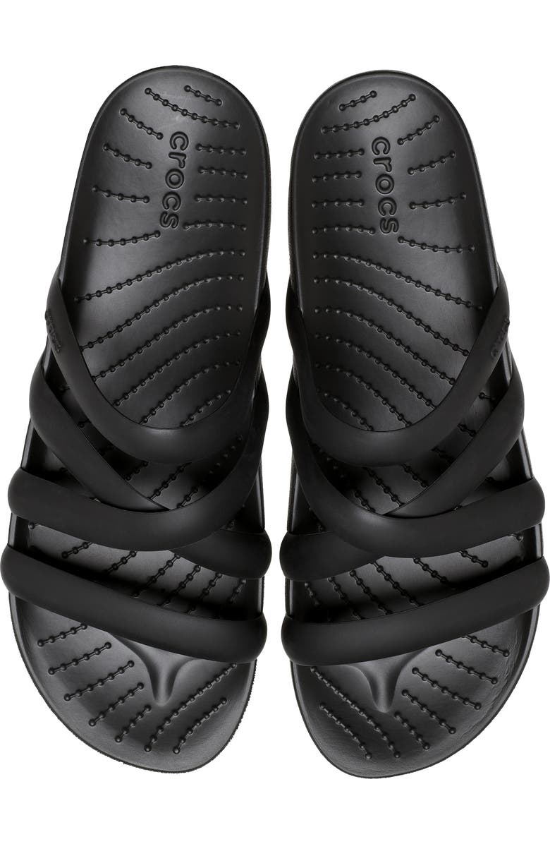 CROCS Splash Strappy Slide Sandal, Alternate, color, Black