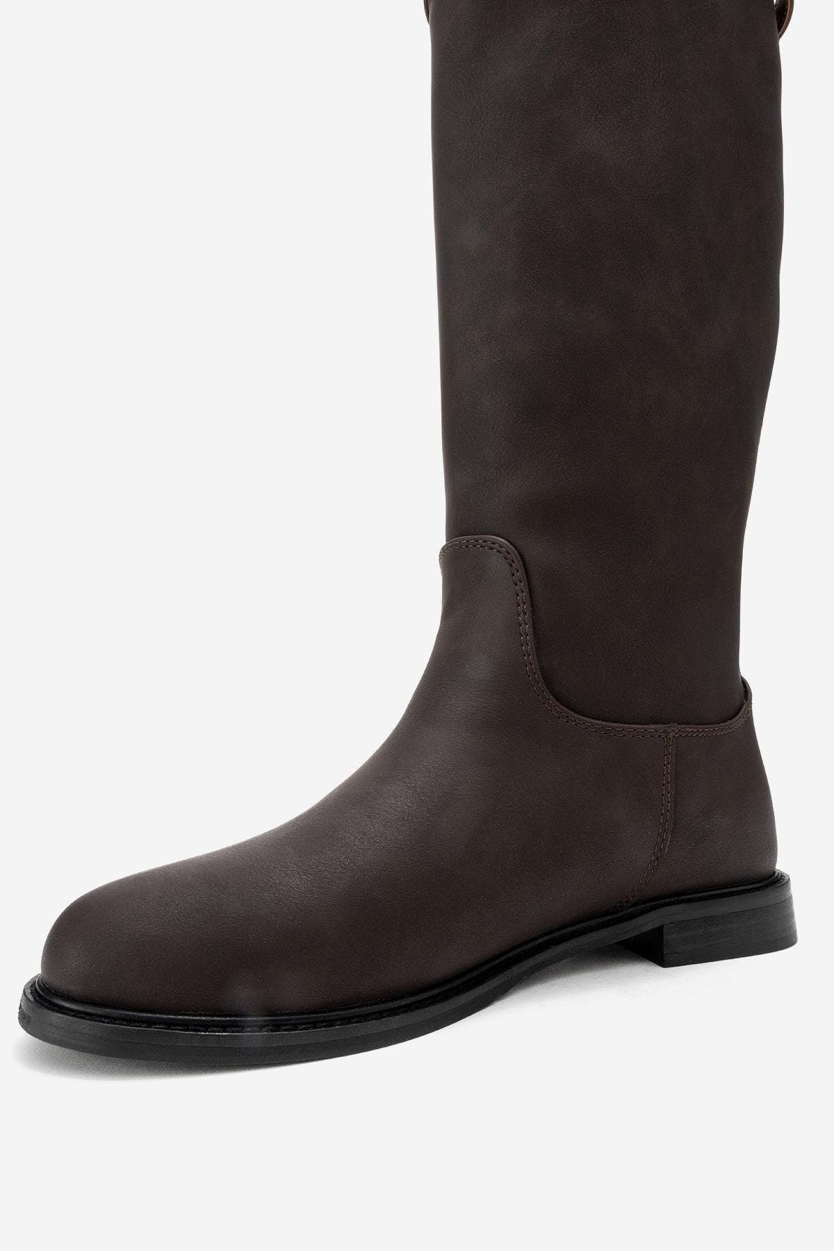Yoko Knee High Boot, Alternate, color, Brown Nubuck Faux Leather