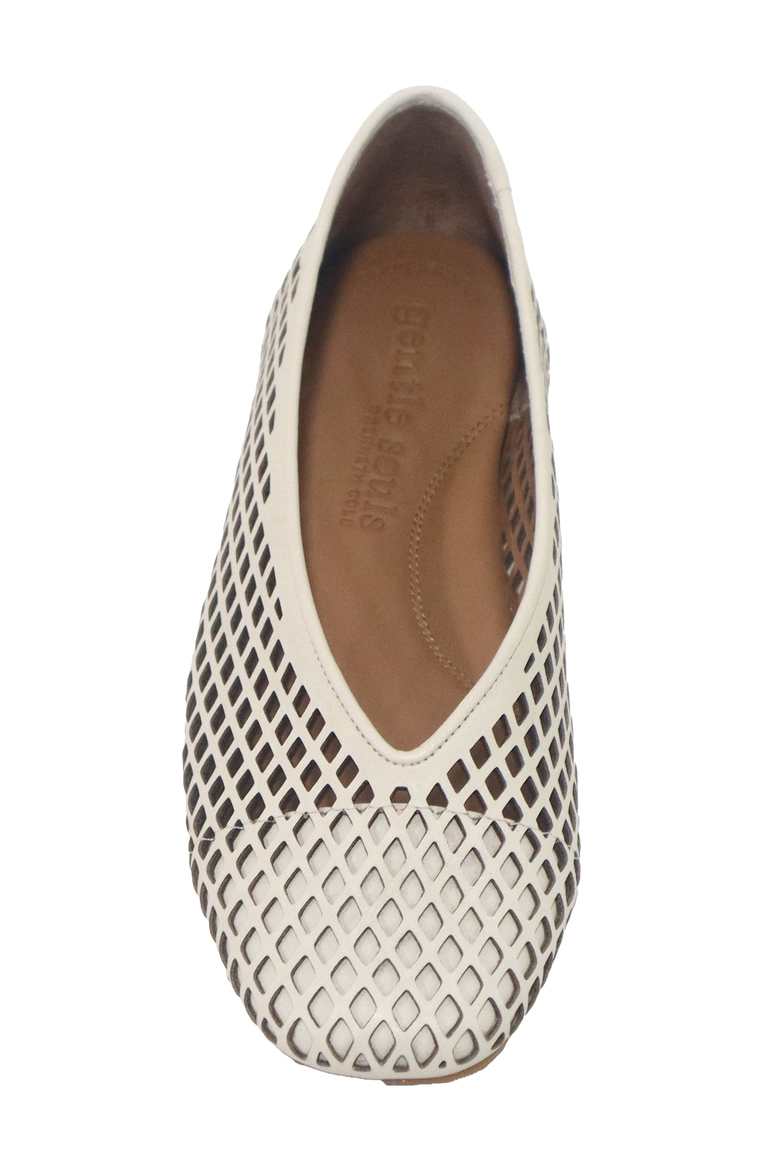 Willow Perf Ballet Flat, Alternate, color, STONE LEATHER