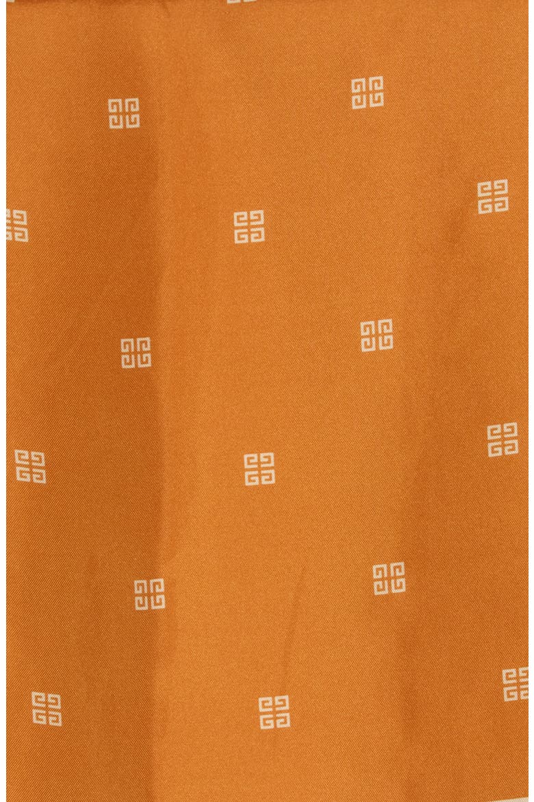 Logo Silk Square Scarf, Alternate, color, IVORY ORANGE