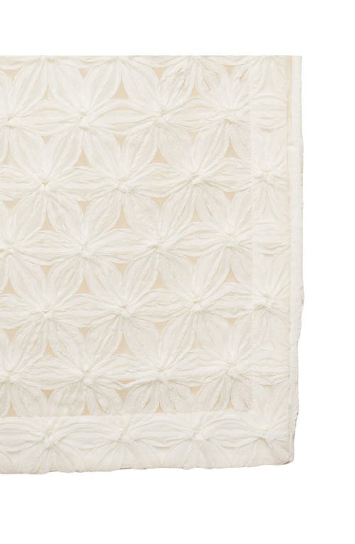 Mango Daisy Appliqué Midi Skirt In Ecru