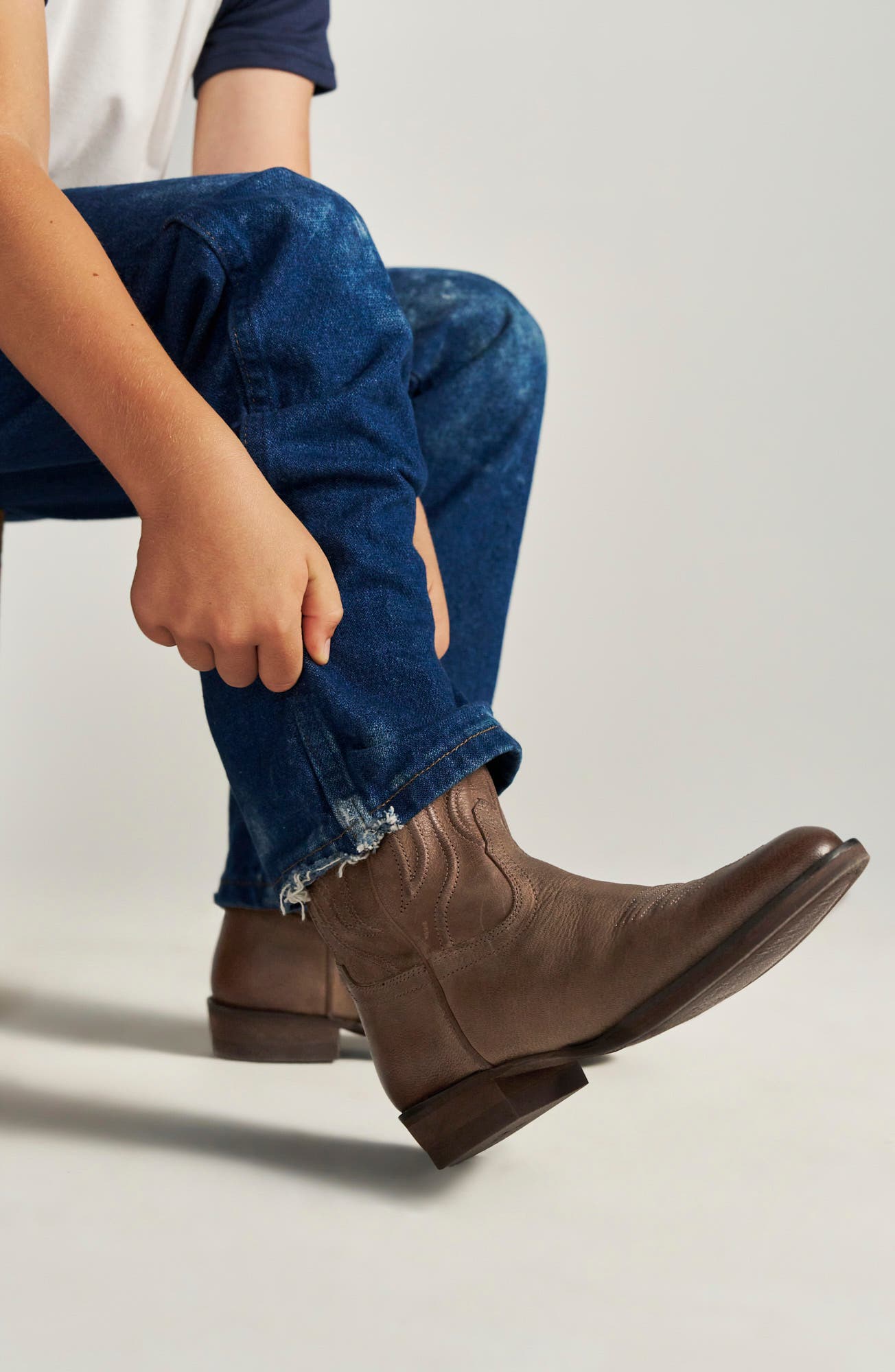 Kids' The Cartwright Western Boot, Alternate, color, CAFE