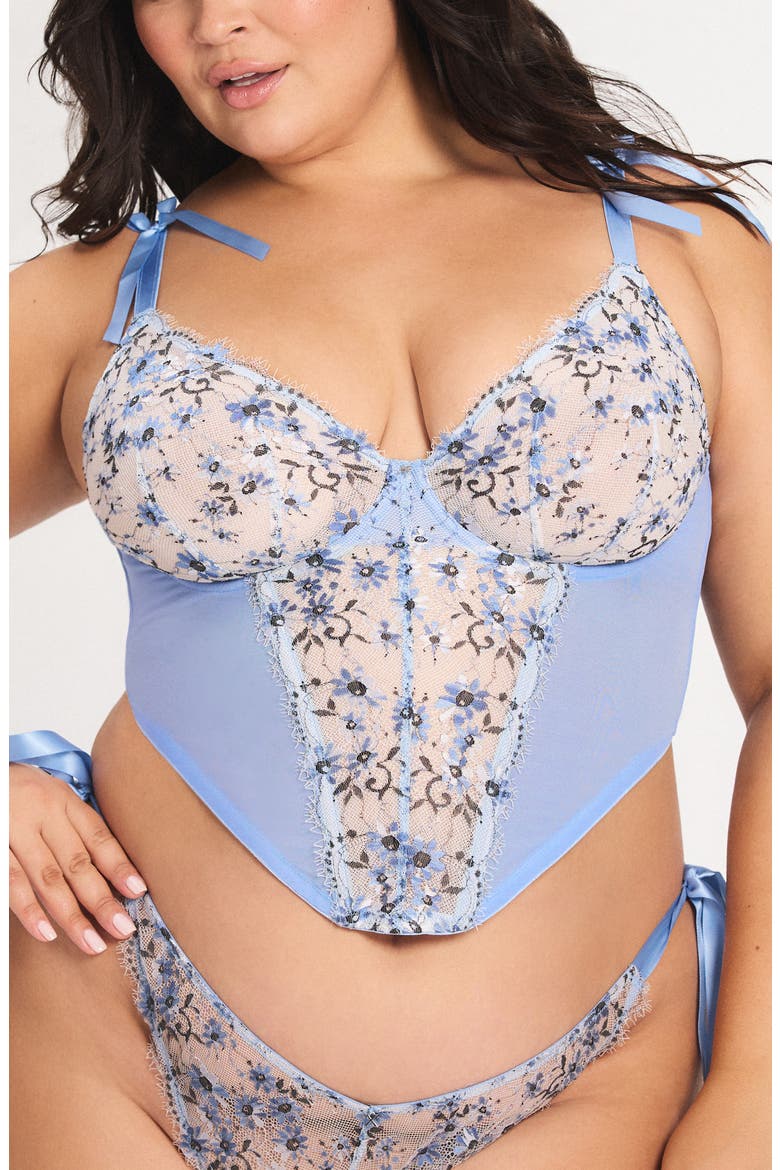 Daisy Darling Underwire Bustier, Alternate, color, KIKI BLUE