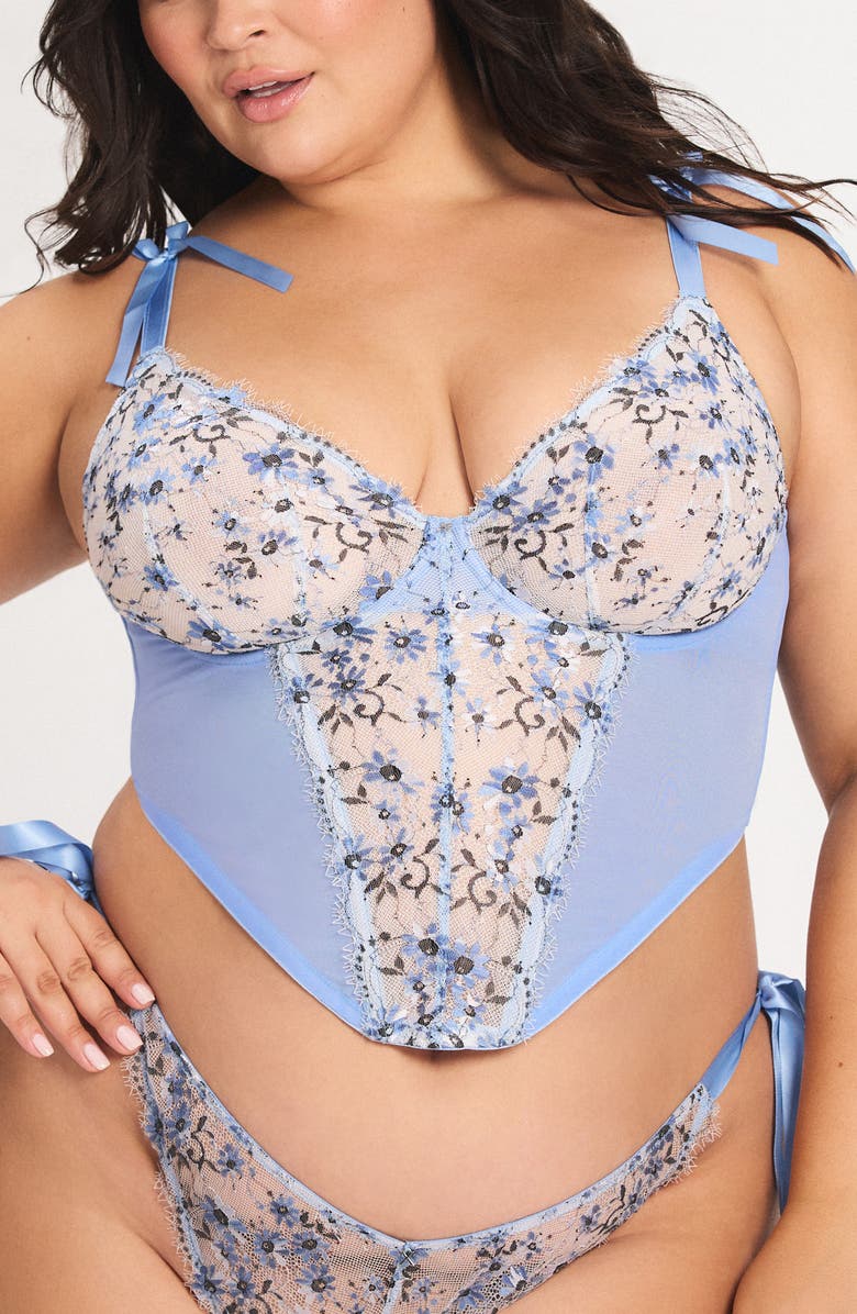 SAVAGE X FENTY Daisy Darling Underwire Bustier, Alternate, color, Kiki Blue