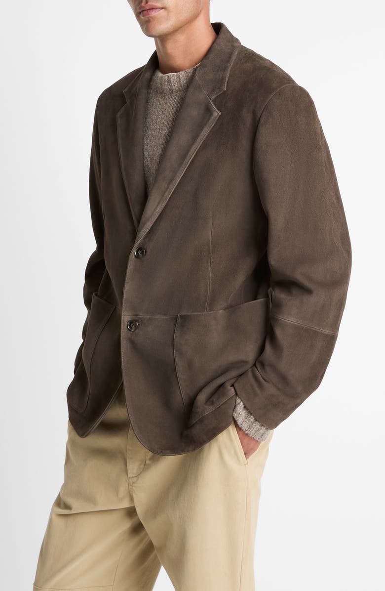 Vince Brown Suede Sport Coat, Alternate, color, Downtown