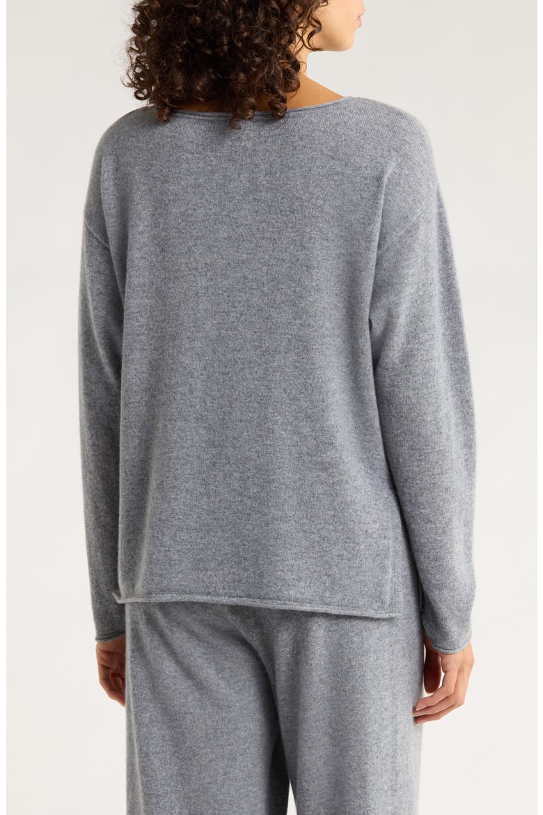 Cashmere Lounge Top, Alternate, color, GREY NIGHT HEATHER