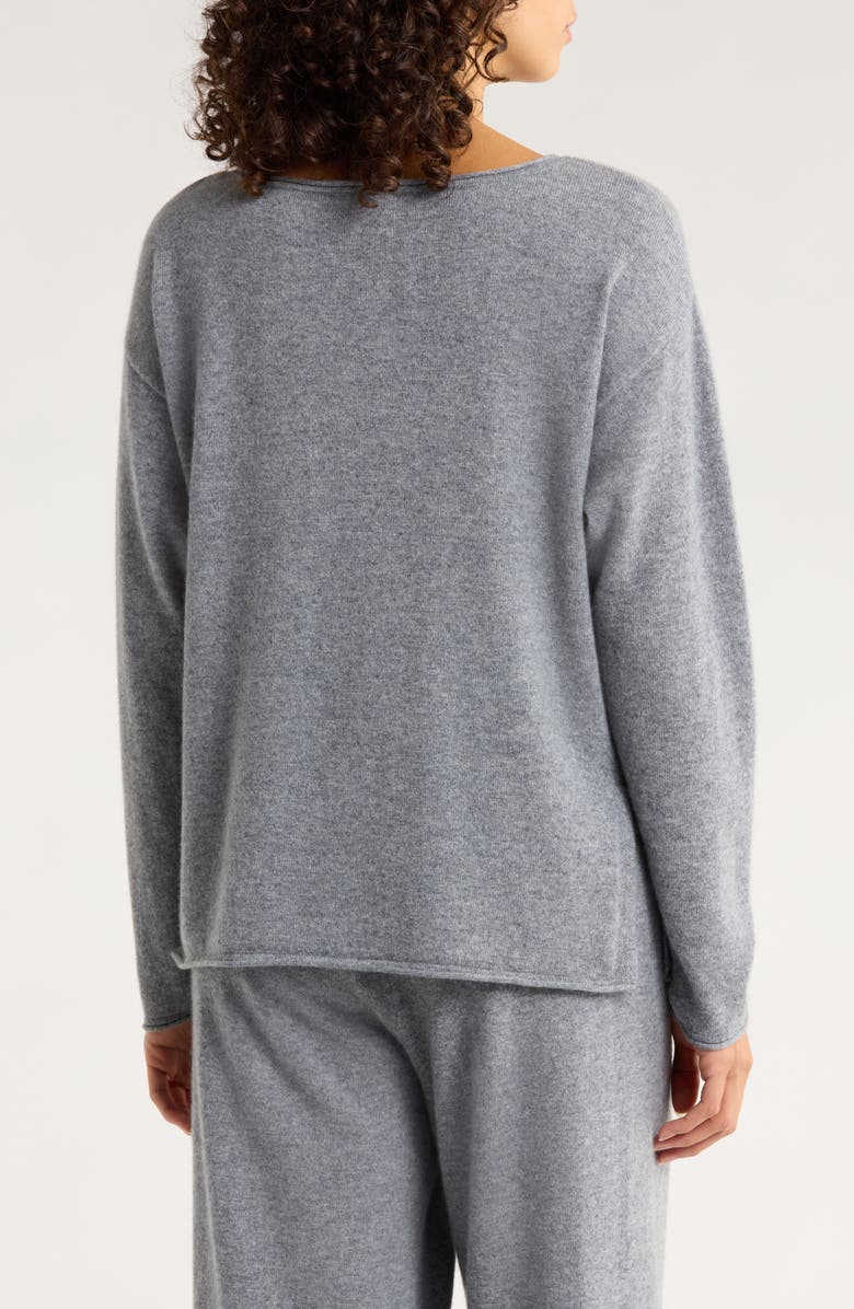 Nordstrom Cashmere Lounge Top, Alternate, color, Grey Night Heather