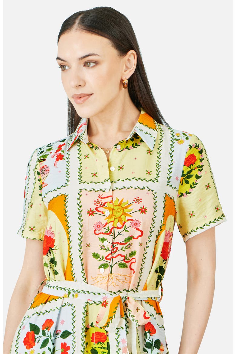 Sun Patchwork Print Shirt Dress, Alternate, color, Multi