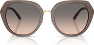 COACH 55mm Irregular Round Sunglasses