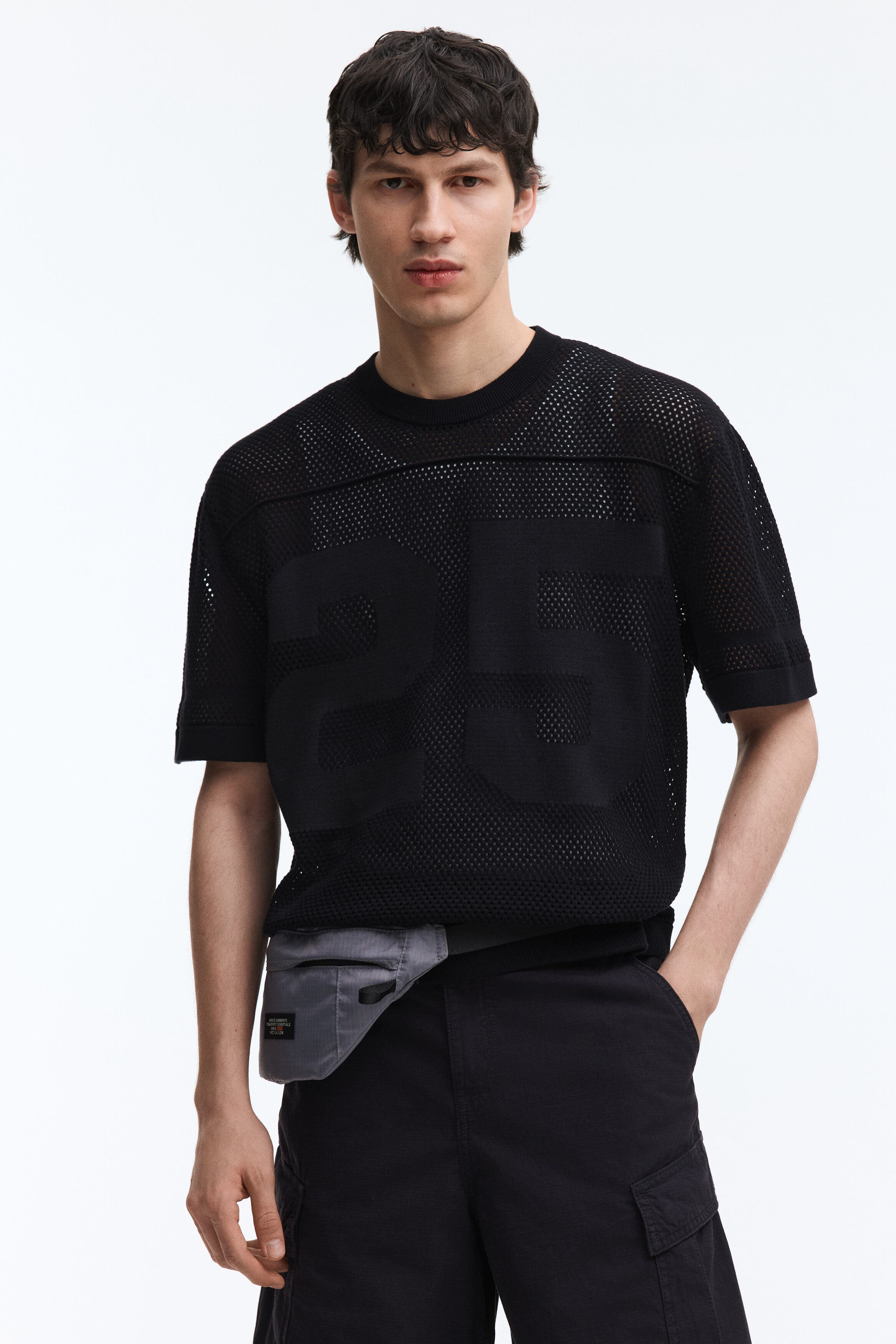 Relaxed Fit Boxy Mesh T-shirt - image 2