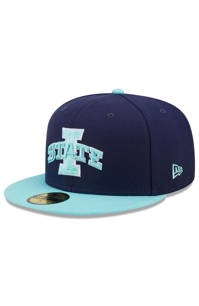 New Era Men's New Era Navy/Light Blue Iowa State Cyclones 59FIFTY Fitted Hat, Alternate, color, Navy