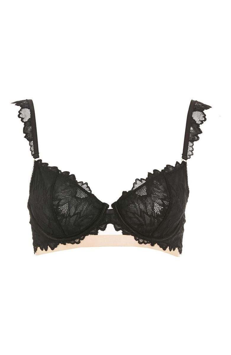 Topshop Verena Lace Underwire Bra, Alternate, color, 