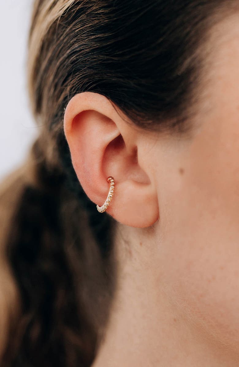 Anzie Dew Drop Beaded Ear Cuff, Alternate, color, Gold