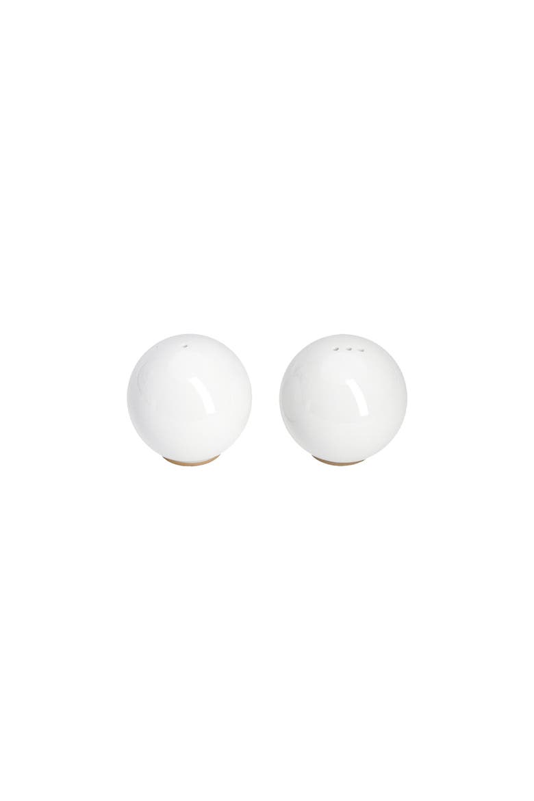 Gem Cut Gold Salt & Pepper Shaker, Main, color, White