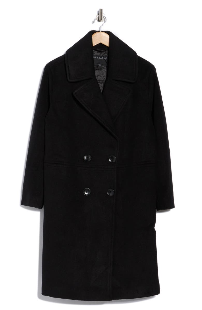 Bernardo Longline Coat, Alternate, color, Black