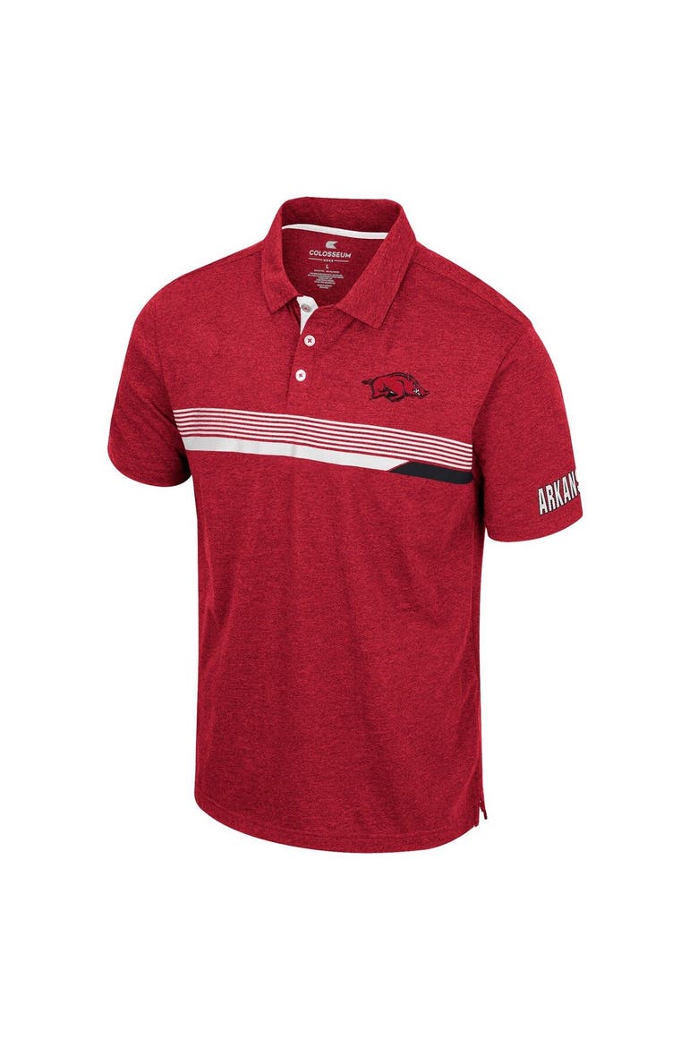 Men's Colosseum  Cardinal Arkansas Razorbacks No Problemo Polo, Alternate, color, Cardinal