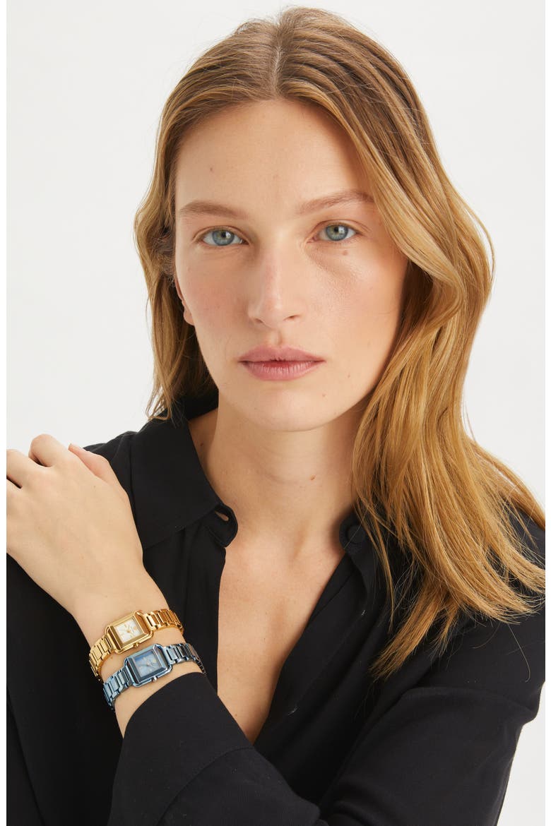 The Small Kira Square Bracelet Watch, 18mm x 18mm, Alternate, color, GOLD