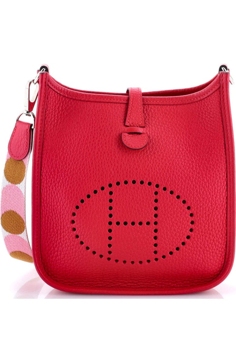 Pre-Owned Hermes Evelyne Bag Gen III Clemence TPM, Main, color, Framboise