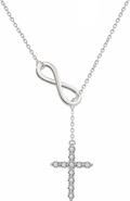 DLORIA Dloria Infinite Cross Lariat Necklace