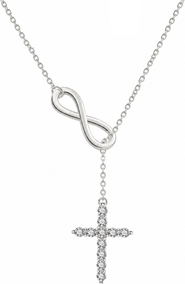 DLORIA Dloria Infinite Cross Lariat Necklace
