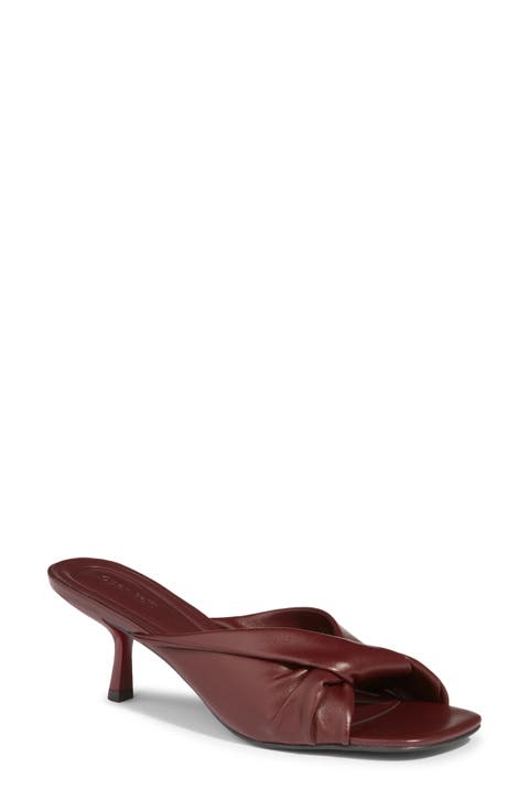Capri Faux Leather Kitten Heel