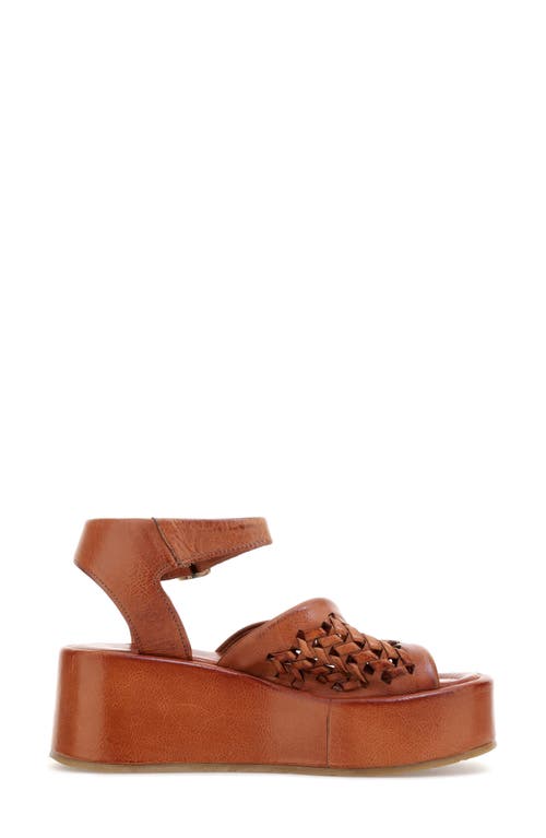 As98 A.s.98 Maddox Ankle Strap Platform Sandal In Whiskey
