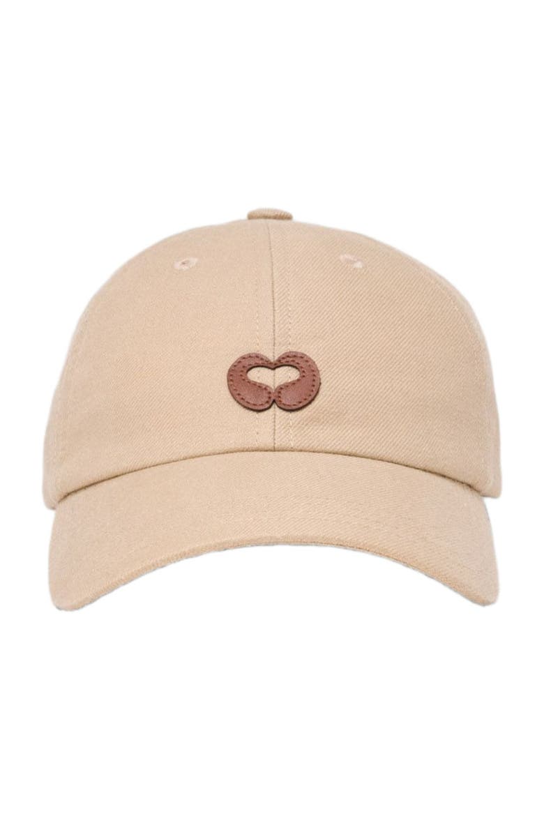 Linen blend cap with logo, Main, color, Beige
