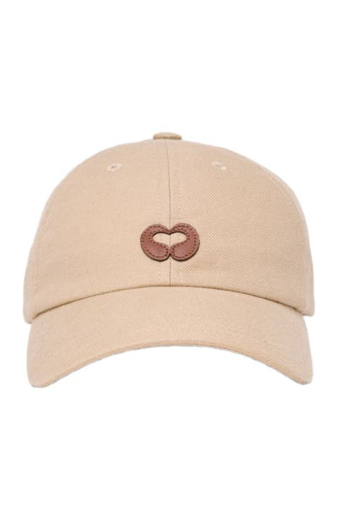 Linen blend cap with logo
