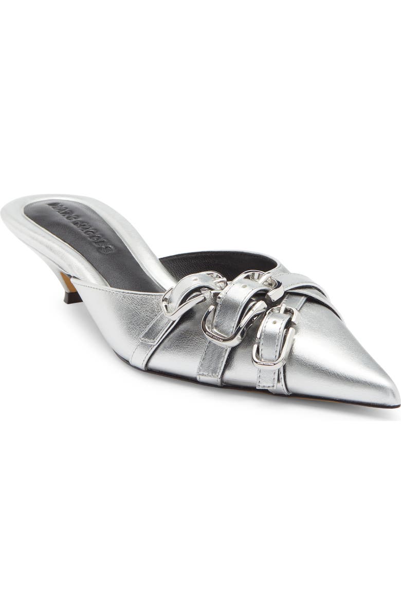Marc Jacobs The Emma Kitten Heel Mule, Main, color, Silver