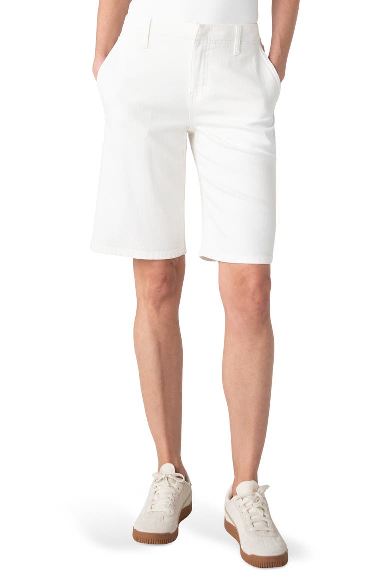 Relaxed High Waist Denim Shorts, Main, color, BRIGHT WHITE